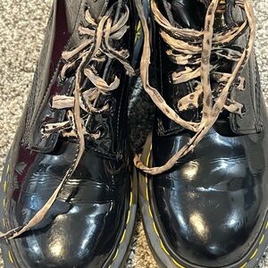 Dr. Martens Black Boots with Yellow Accents